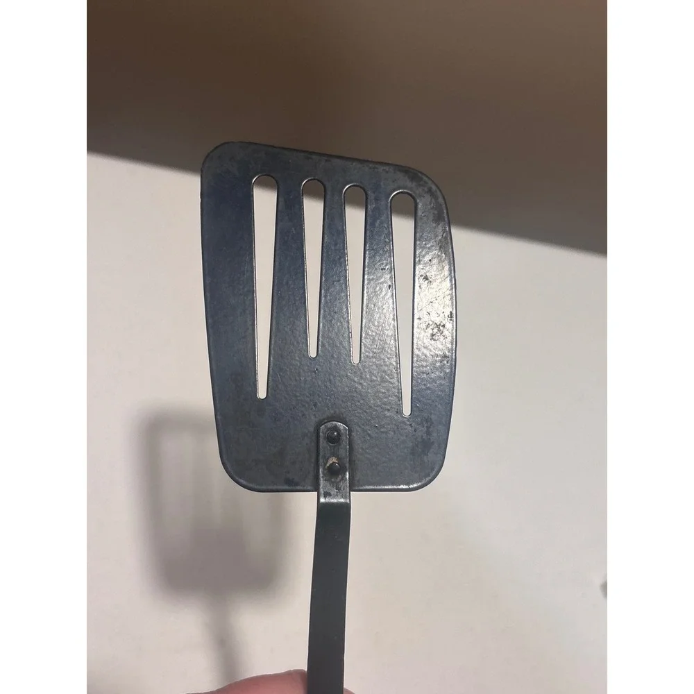 Vintage OXO Good Grips Slotted Turner Spatula Black Metal Stainless Steel Handle